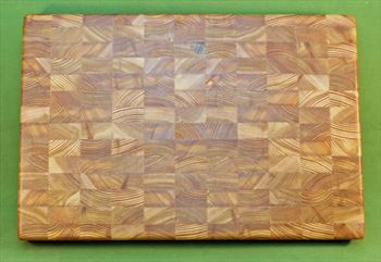 Board #942  Larch / Tamarack End Grain Cutting Board - Large & Thick - 18" x 12" x 2" - $109.99